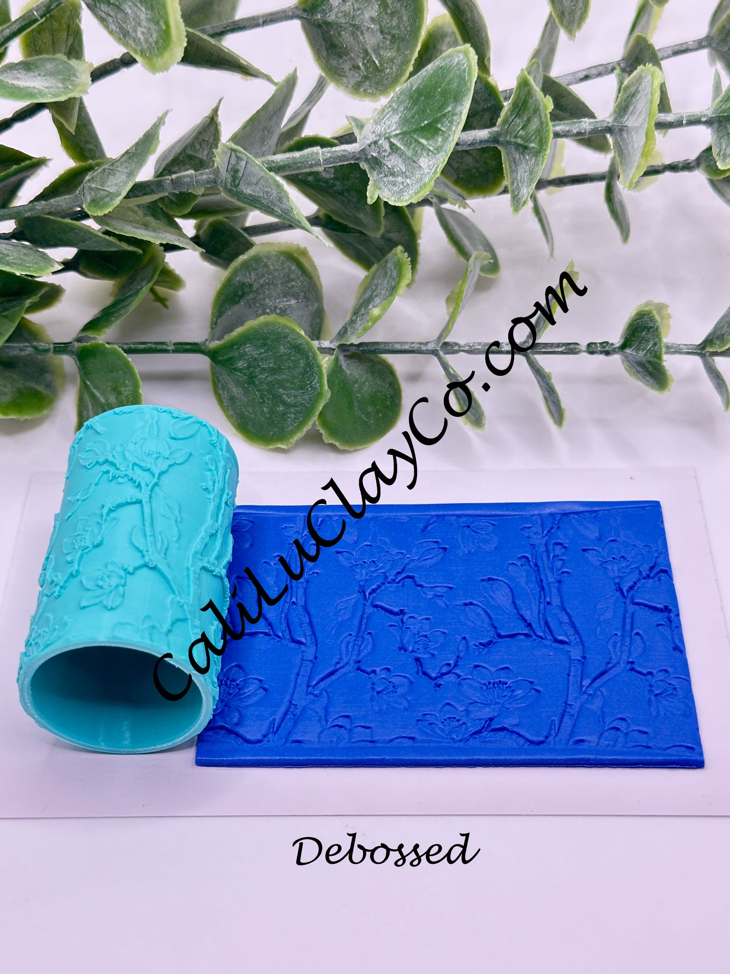 Magnolia Branches Texture Roller for Polymer Clay/Fondant/Cookie Dough