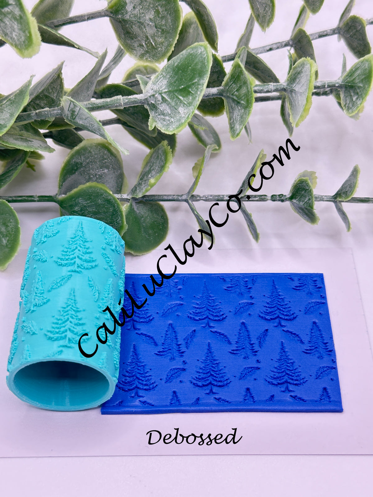 Magical Christmas Trees Texture Roller for Polymer Clay