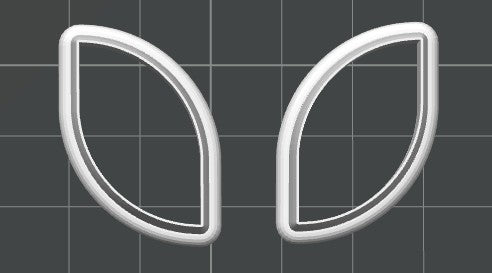 Wavy Teardrop Cookie Cutter / Polymer Clay Cutter