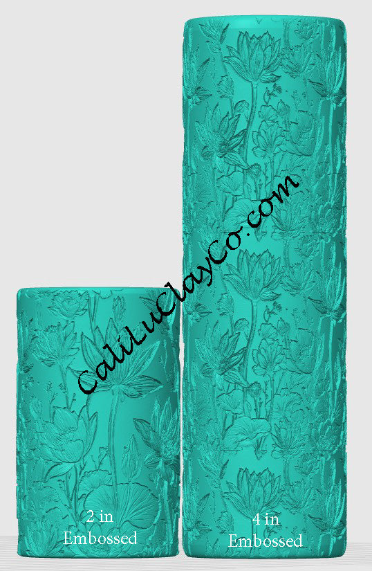 Lotus #2 Texture Roller for Polymer Clay/Fondant/Cookie Dough