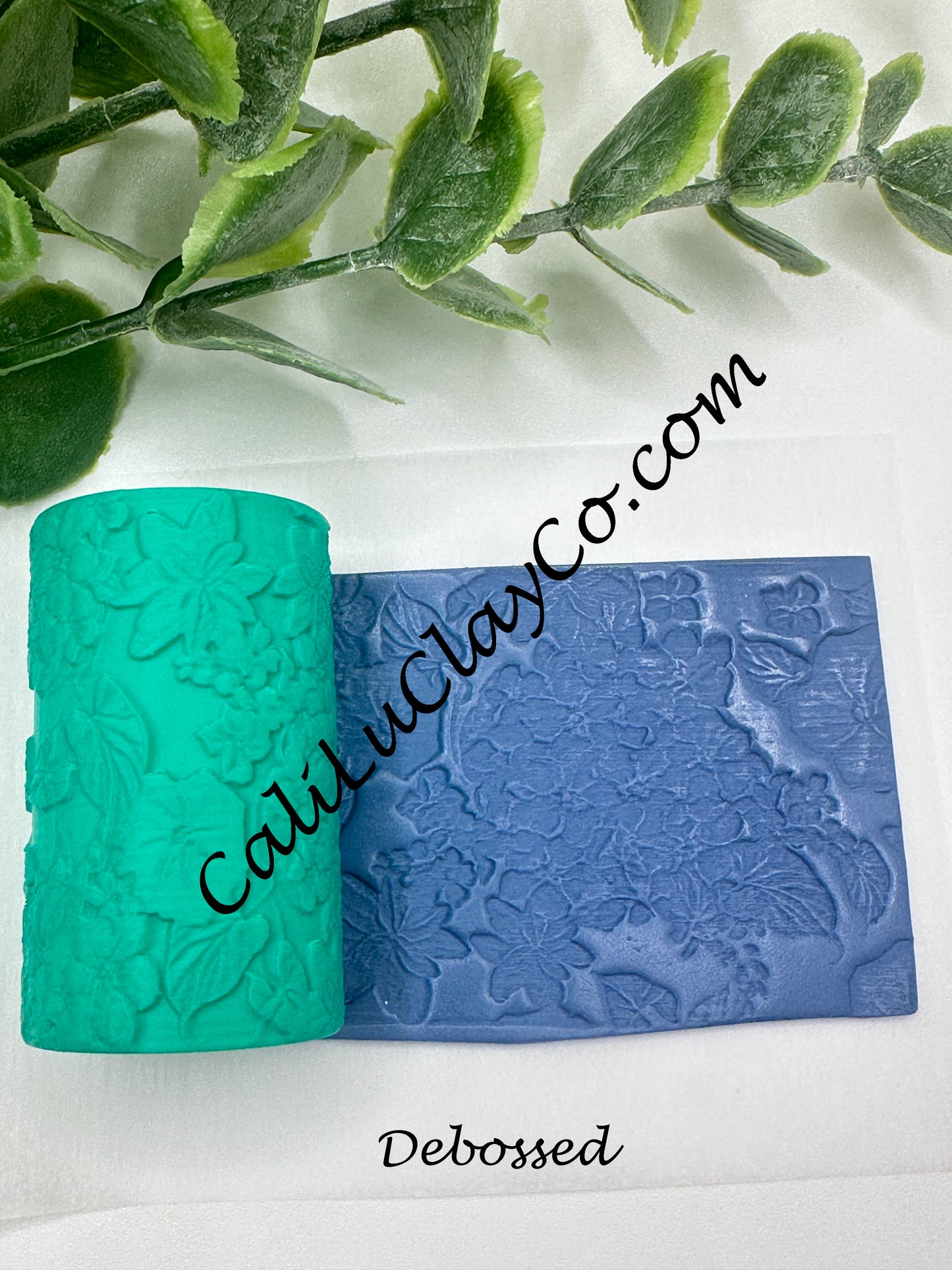 Hydrangeas Floral Polymer Clay / Cookie Dough Texture Roller