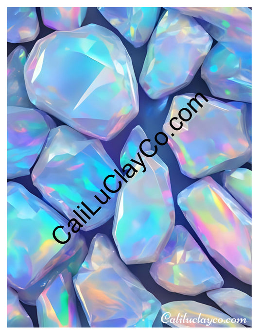 Bejeweled #5 MULTI Left & Right Polymer Clay Water-Soluble Transfer Sheet / Tattoo Paper