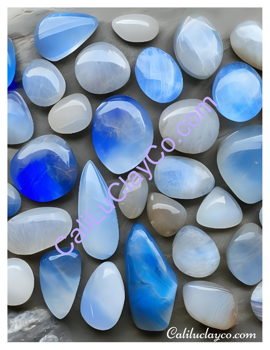 Moonstones #1 Left & Right Polymer Clay Water-Soluble Transfer Sheet / Tattoo Paper