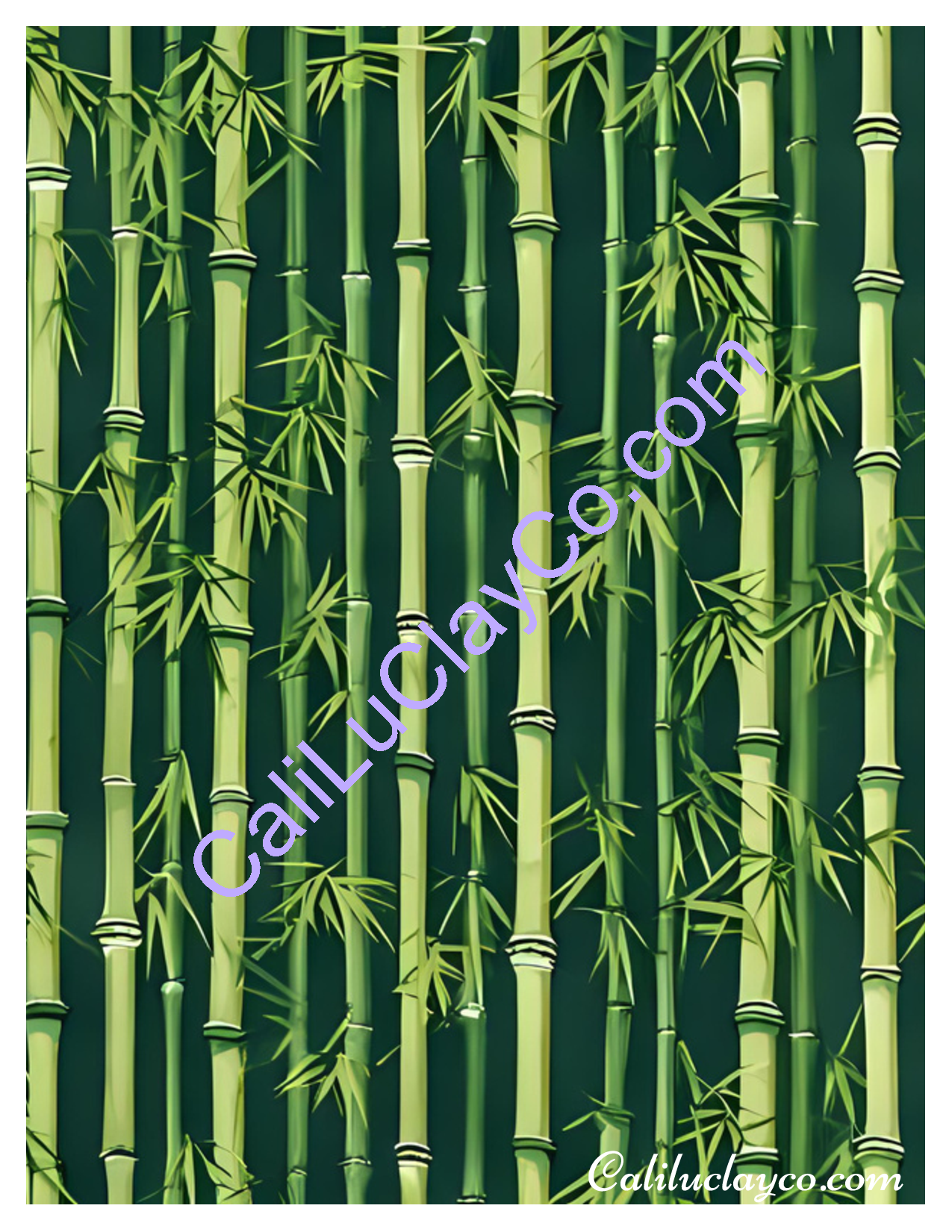 Bamboo #1 Polymer Clay Water-Soluble Transfer Sheet / Tattoo Paper