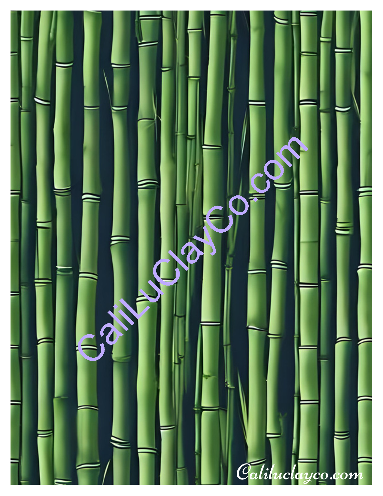 Bamboo #3 Polymer Clay Water-Soluble Transfer Sheet / Tattoo Paper