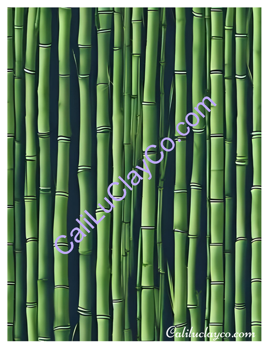 Bamboo #3 Polymer Clay Water-Soluble Transfer Sheet / Tattoo Paper