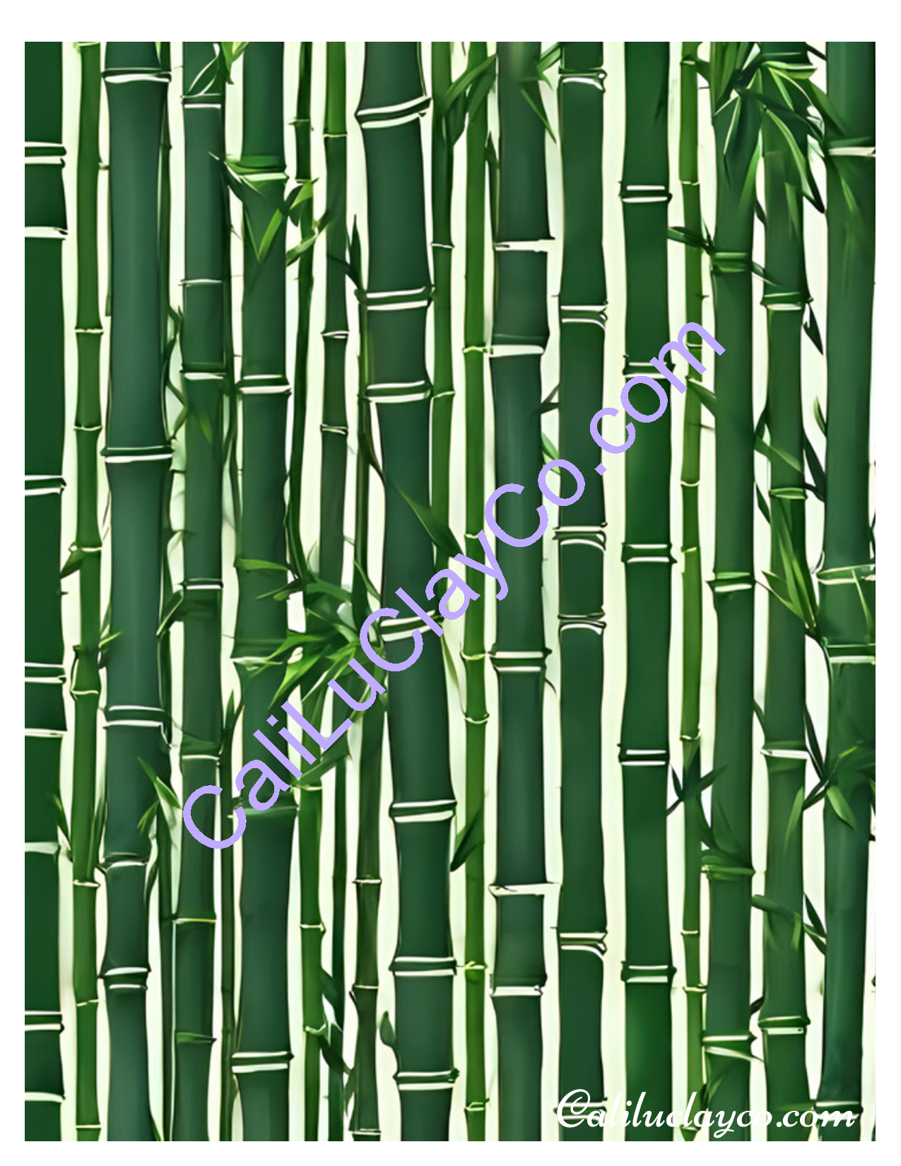 Bamboo #4 Polymer Clay Water-Soluble Transfer Sheet / Tattoo Paper
