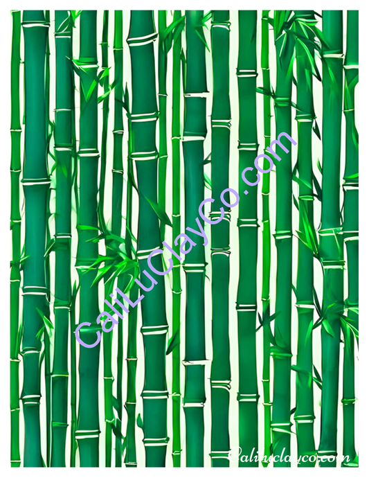 Bamboo #4 Polymer Clay Water-Soluble Transfer Sheet / Tattoo Paper