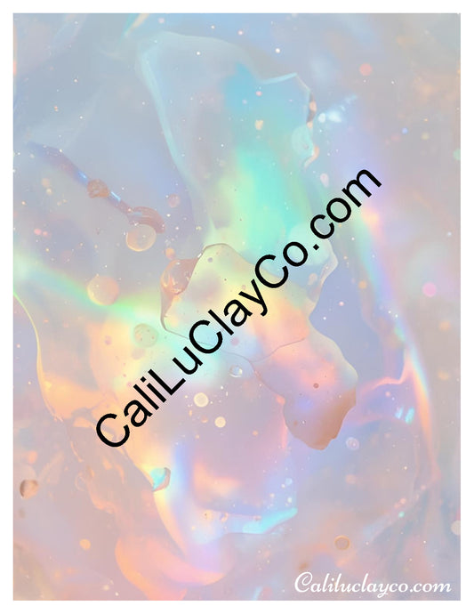 Opalescent Marbling #6 Left & Right Polymer Clay Water-Soluble Transfer Sheet / Tattoo Paper