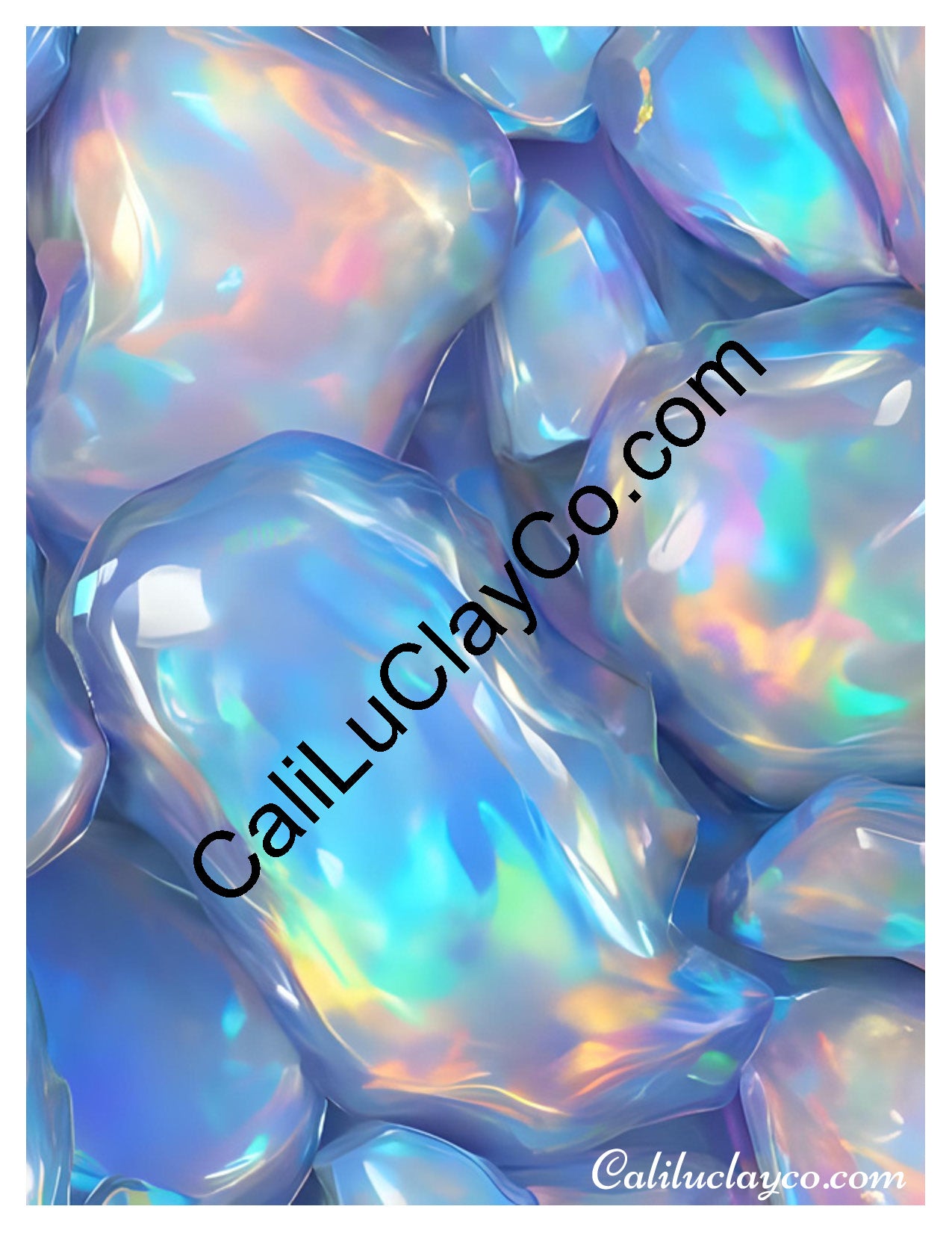 Bejeweled #4 Left & Right Polymer Clay Water-Soluble Transfer Sheet / Tattoo Paper