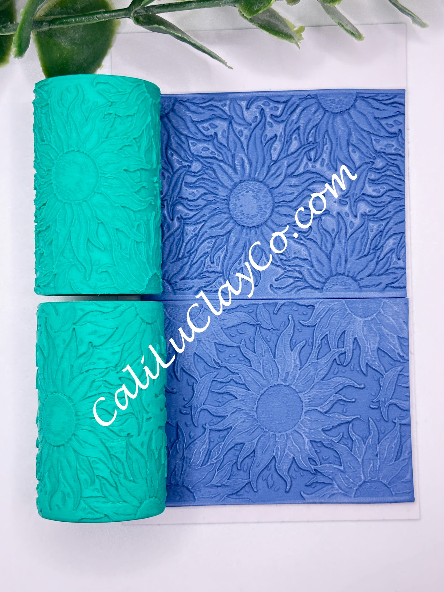 Flowy Sunflower Texture Roller for Polymer Clay/Fondant/Cookie Dough