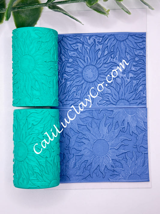Flowy Sunflower Texture Roller for Polymer Clay/Fondant/Cookie Dough