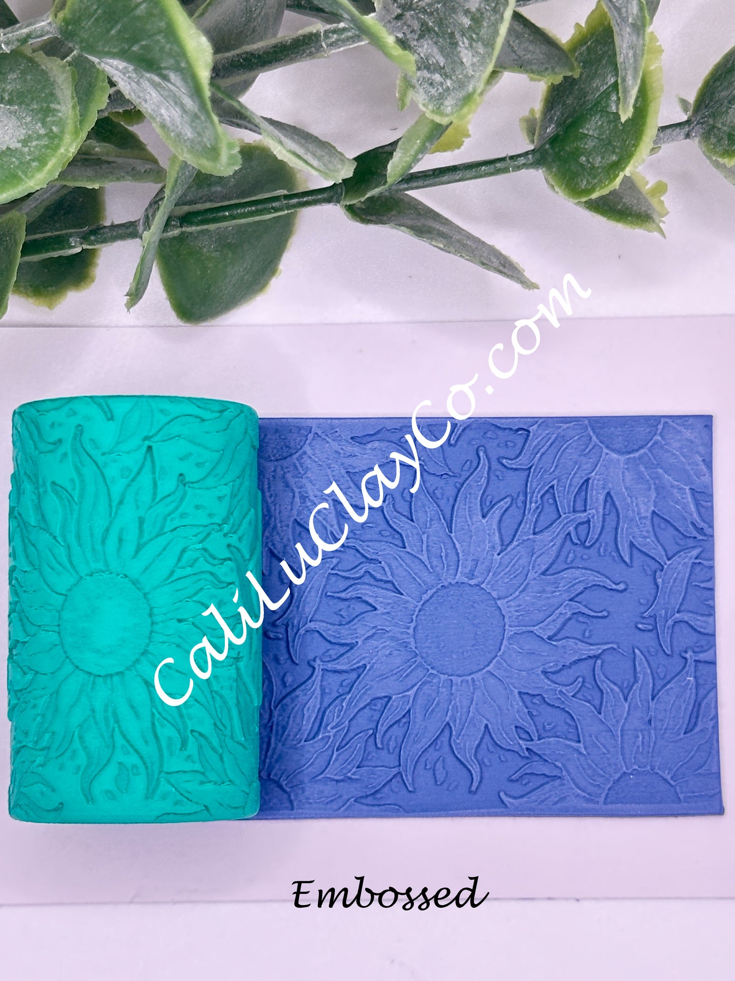 Flowy Sunflower Texture Roller for Polymer Clay/Fondant/Cookie Dough
