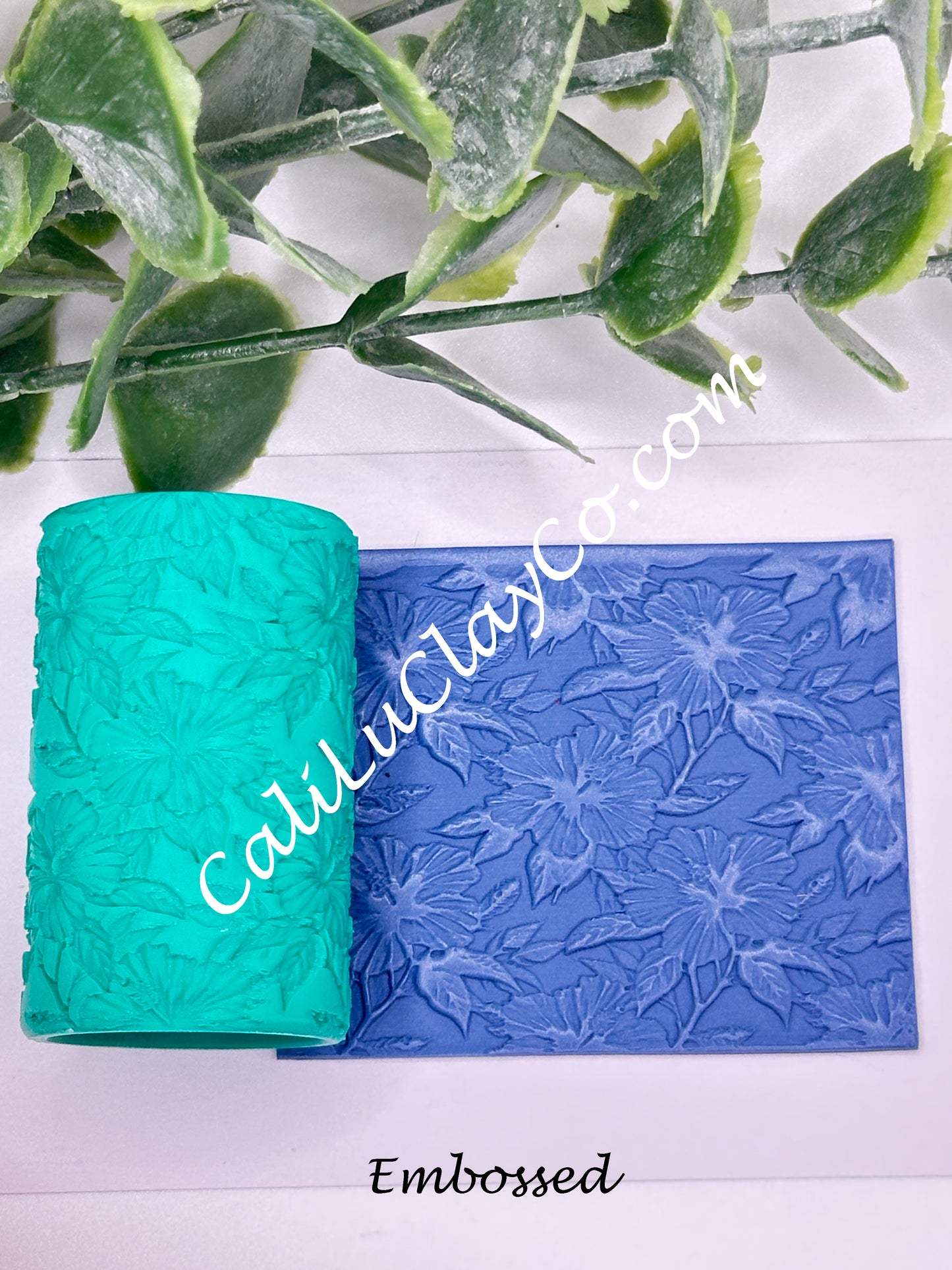 Hibiscus Texture Roller for Polymer Clay/Fondant/Cookie Dough