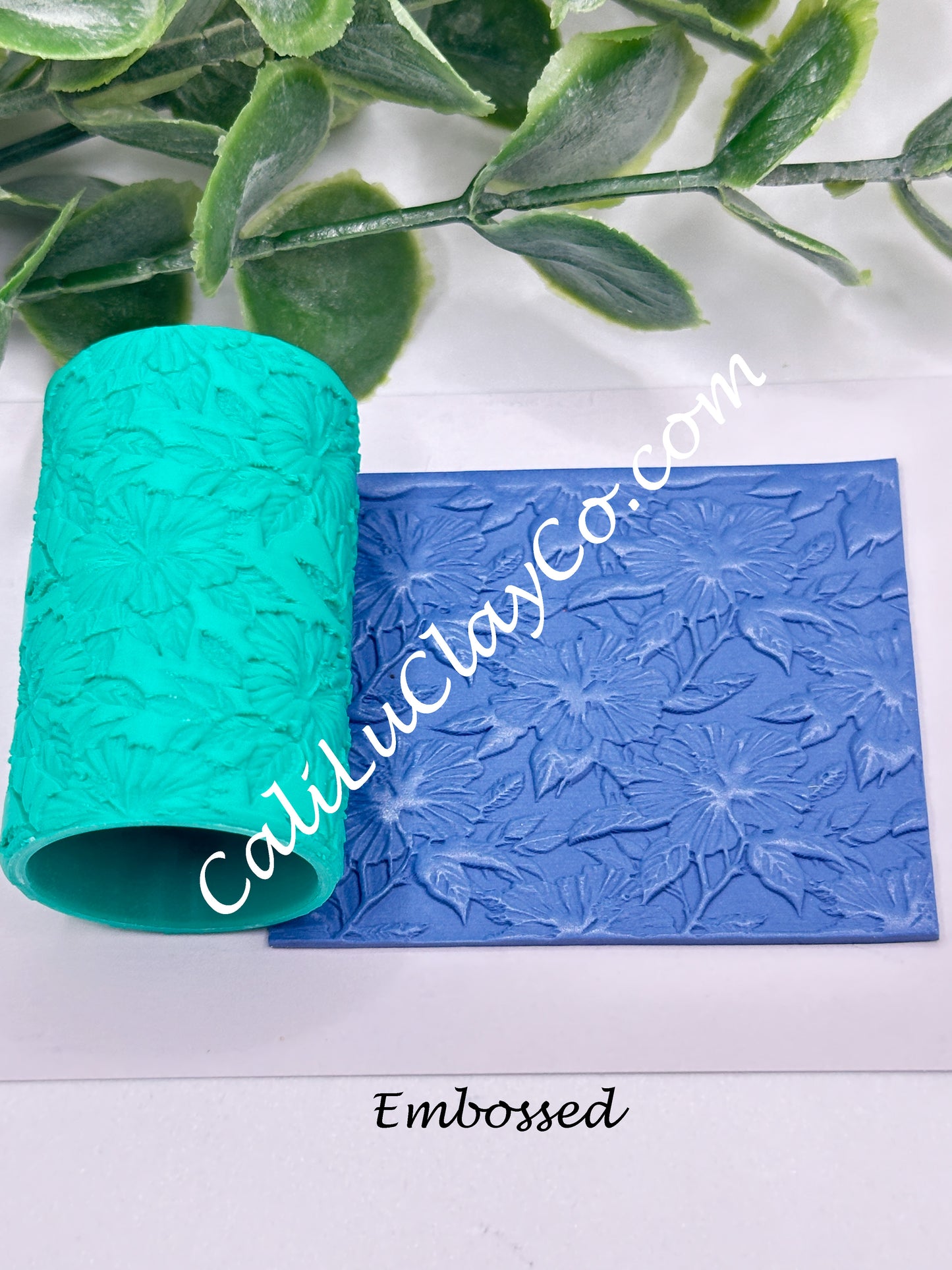 Hibiscus Texture Roller for Polymer Clay/Fondant/Cookie Dough