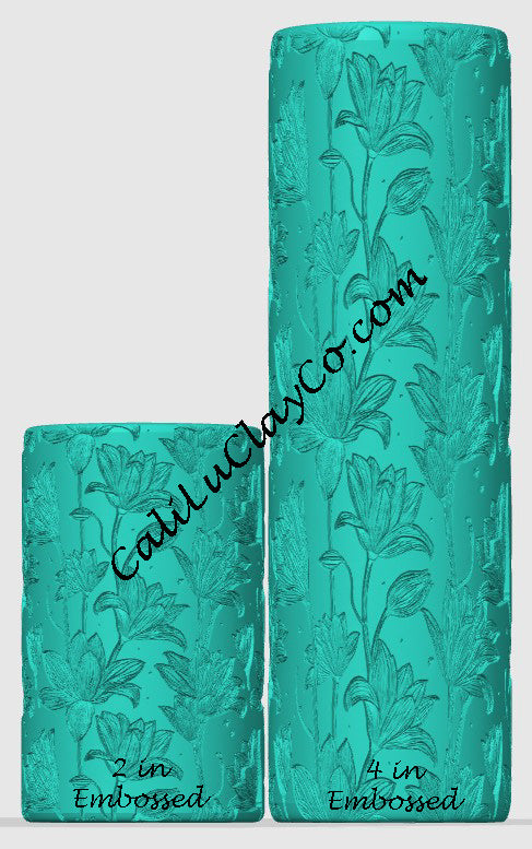 Lotus #1 Texture Roller for Polymer Clay/Fondant/Cookie Dough