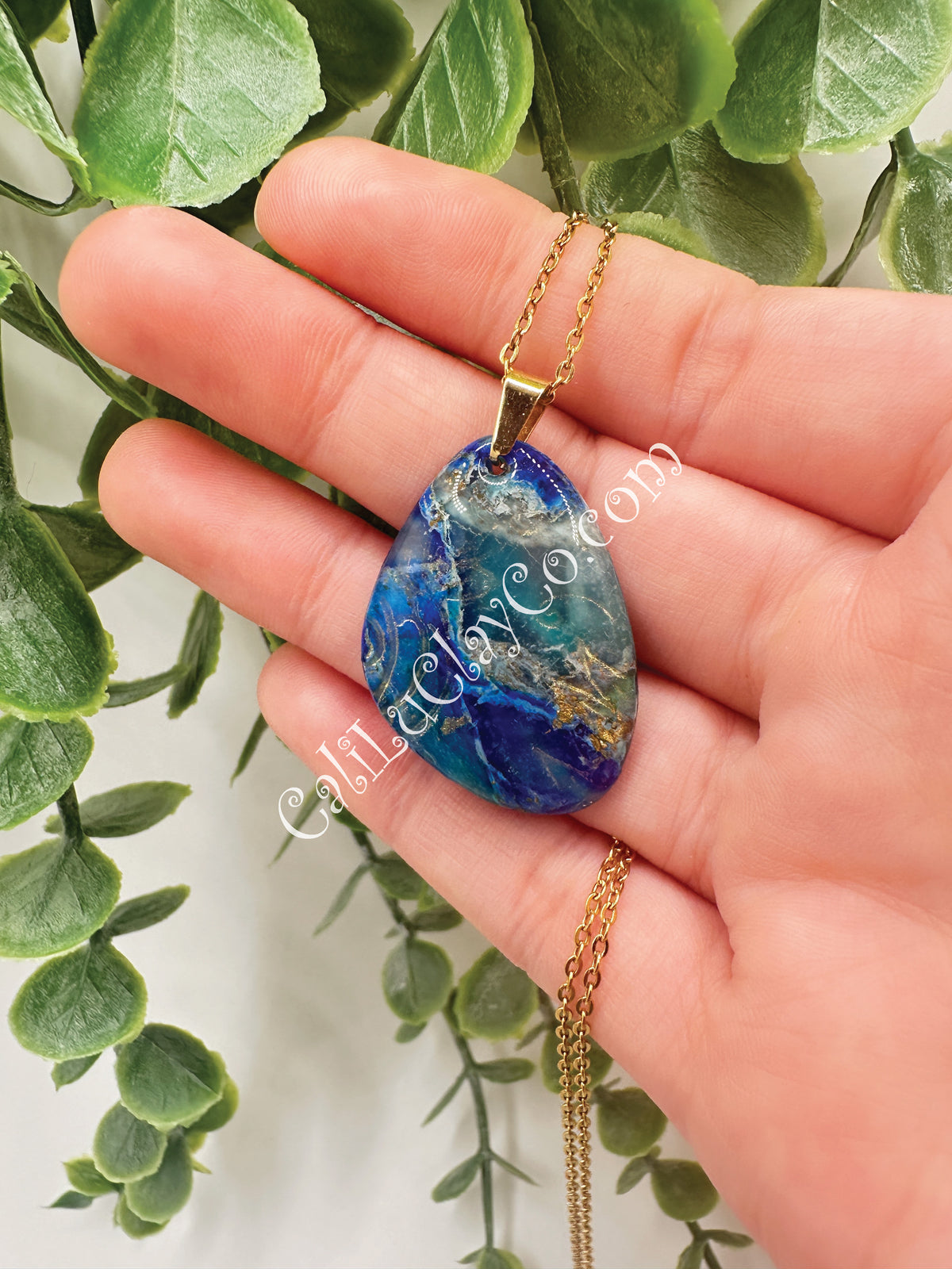 Marbled Ocean Drop Pendant