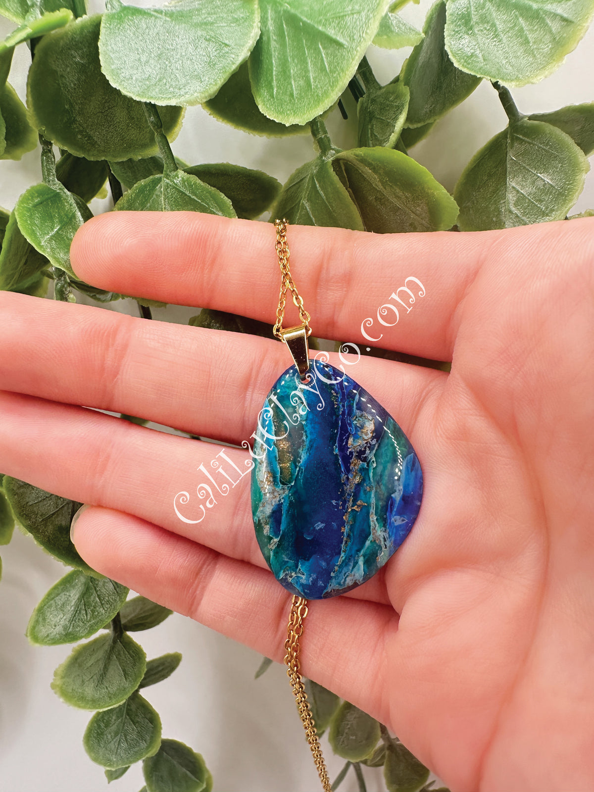 Marbled Ocean Drop Pendant