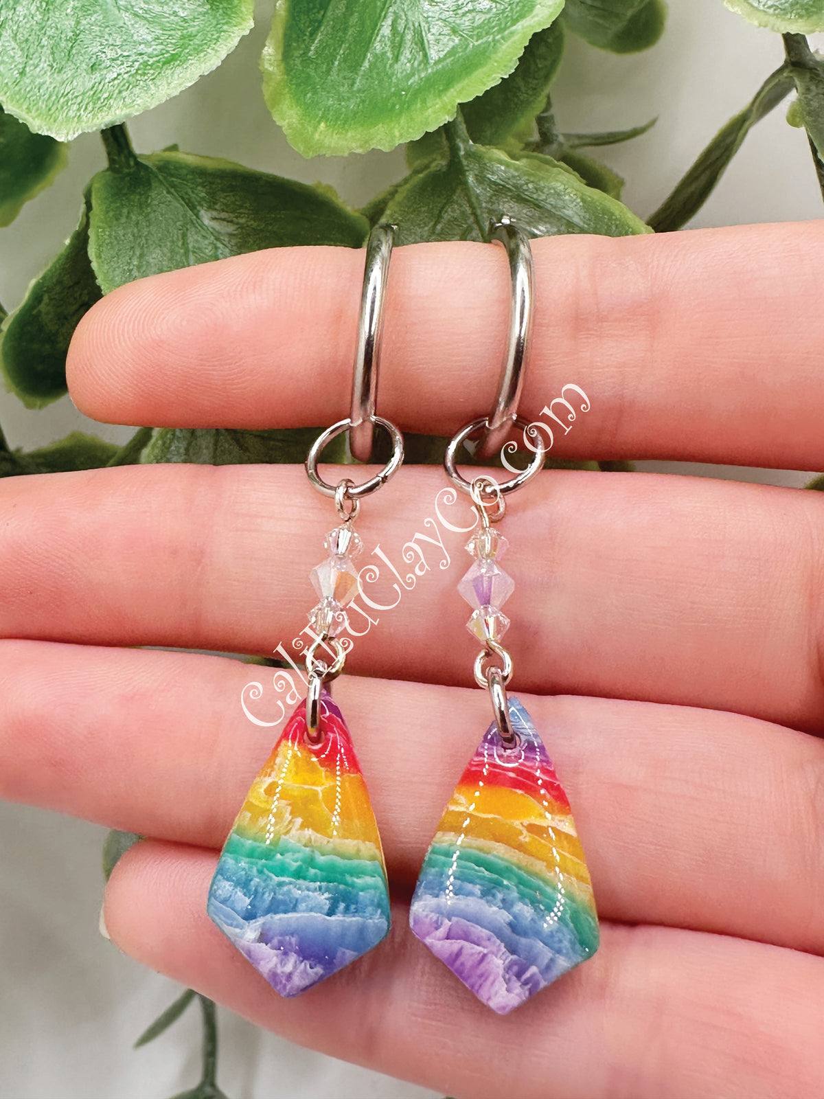 Rainbow Kite Dangles with Swarovski Crystals