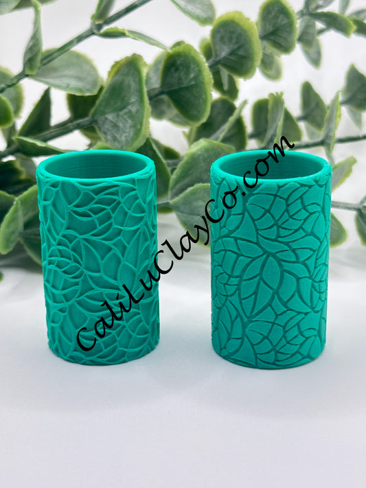 Leafy Stained Glass Polymer Clay / Cookie Dough Texture Roller