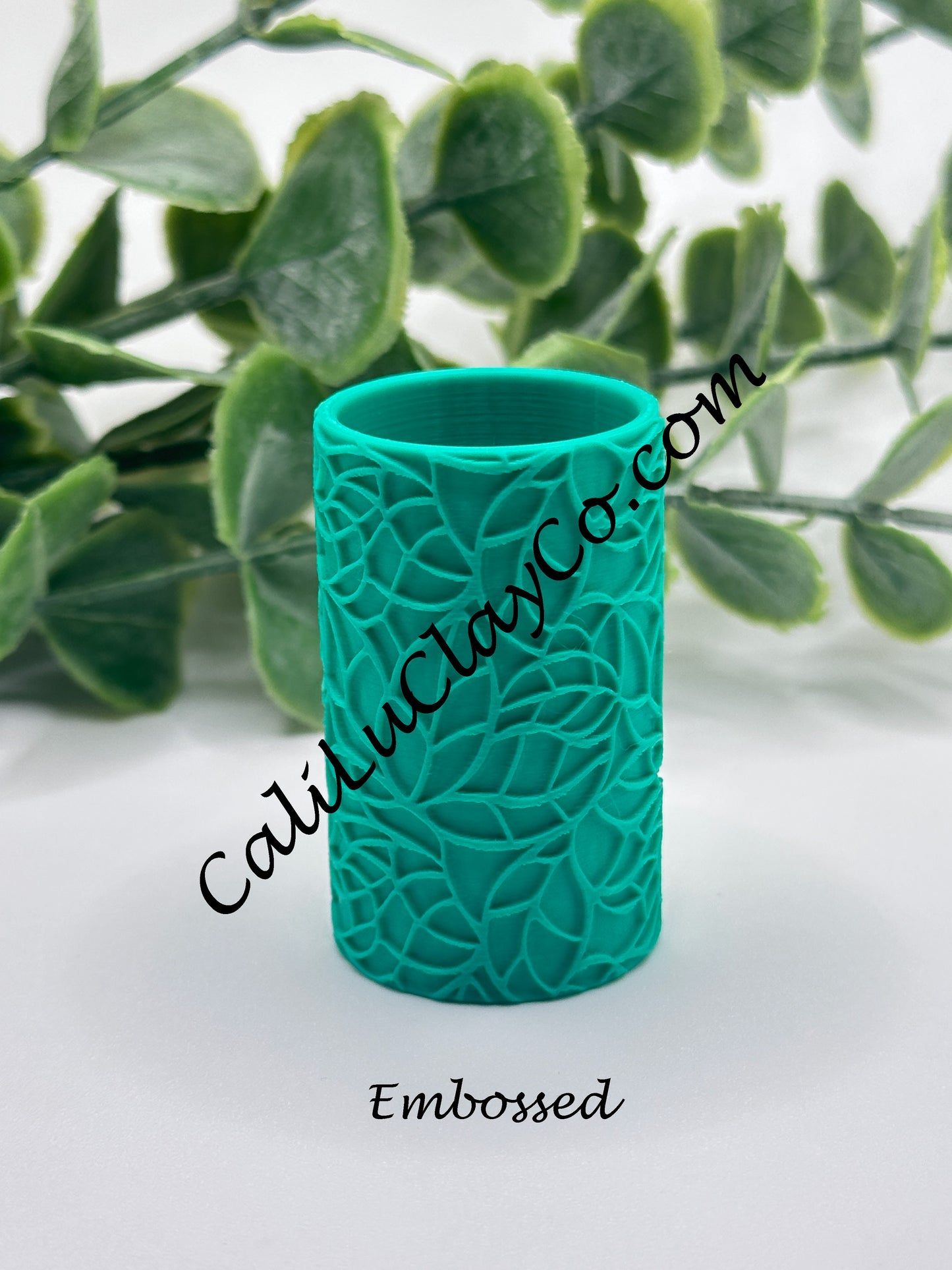 Leafy Stained Glass Polymer Clay / Cookie Dough Texture Roller