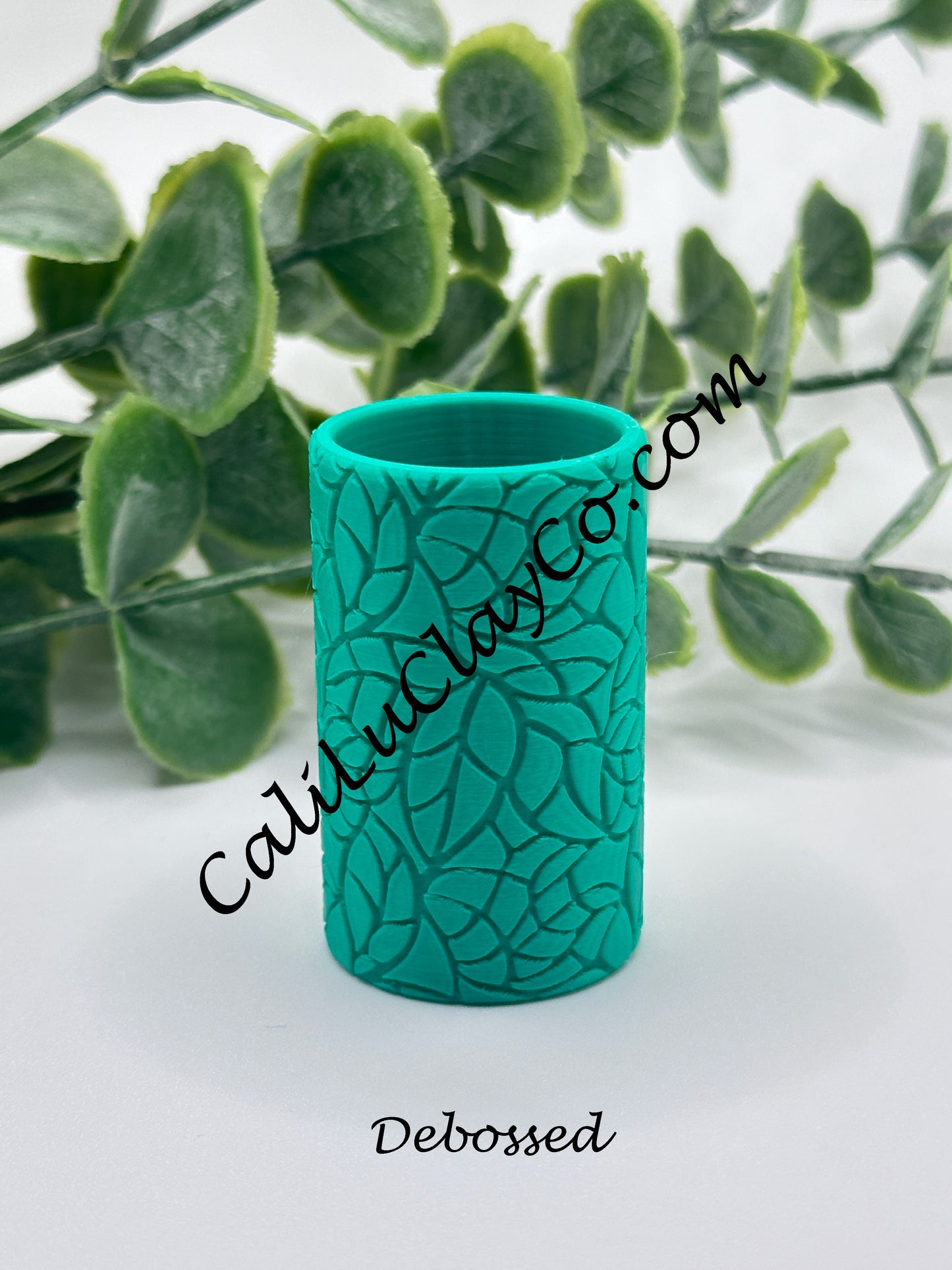 Leafy Stained Glass Polymer Clay / Cookie Dough Texture Roller