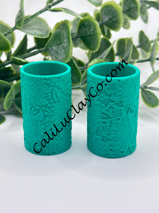 Sunflowers Pattern Polymer Clay / Cookie Dough Texture Roller