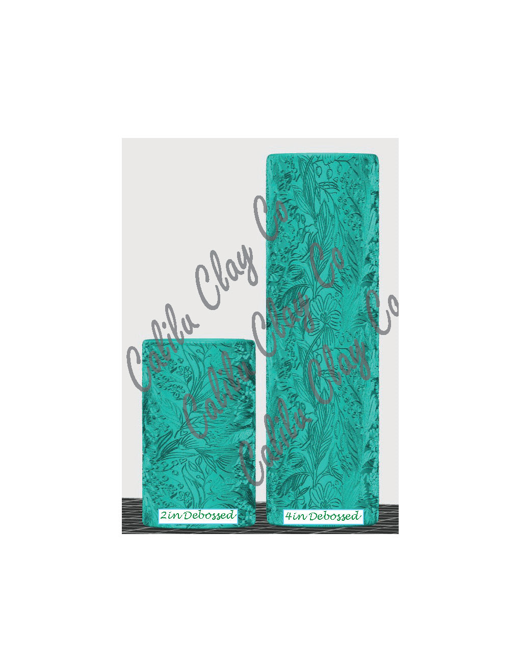 Drawn Floral Polymer Clay/Cookie Dough Texture Roller