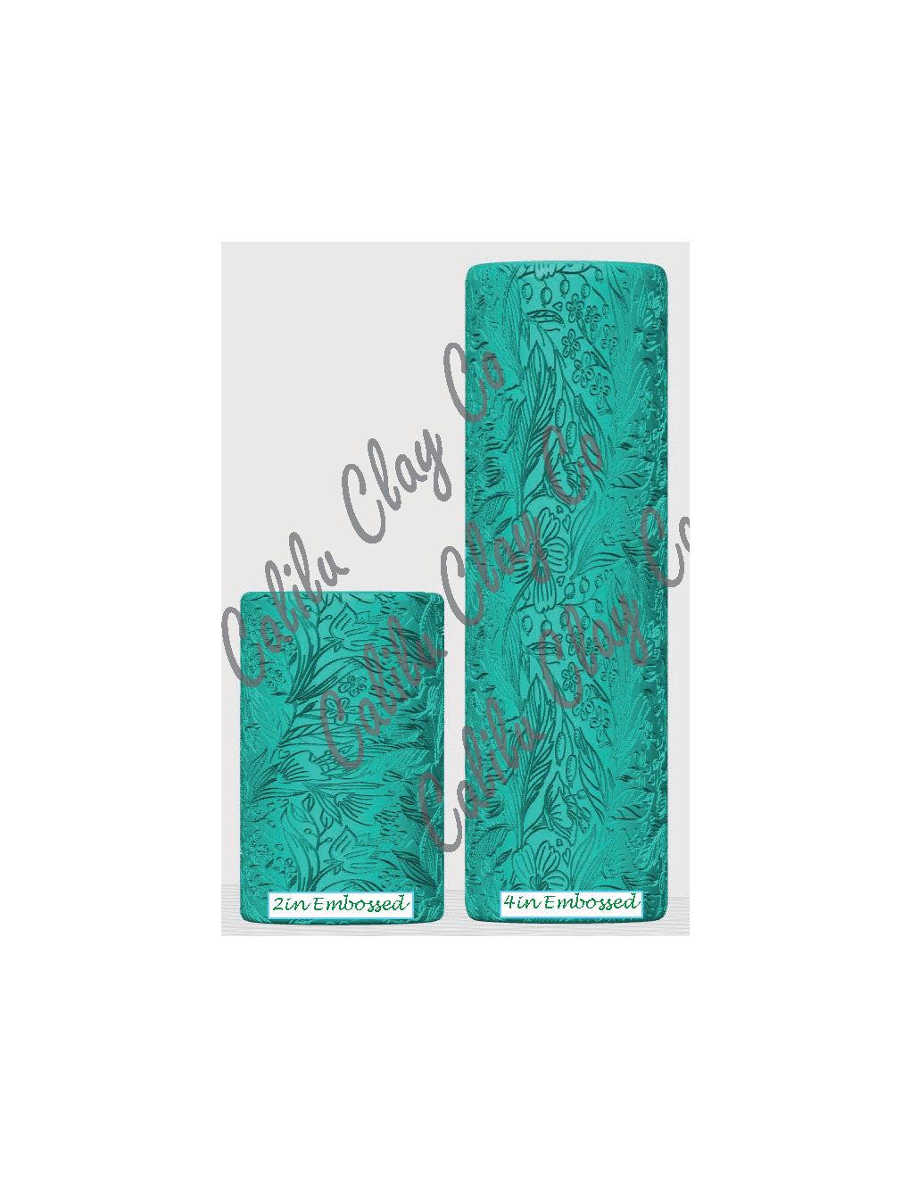 Drawn Floral Polymer Clay/Cookie Dough Texture Roller