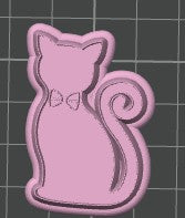 Preppy Cat with Bow Tie Cookie Cutter / Polymer Clay Cutter