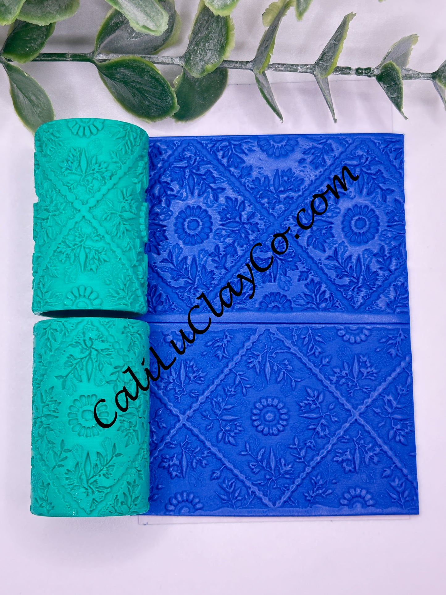 Diamond Floral Border Texture Roller for Polymer Clay/Fondant/Cookie Dough