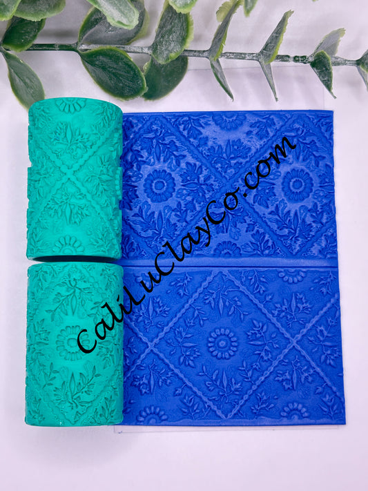 Diamond Floral Border Texture Roller for Polymer Clay/Fondant/Cookie Dough