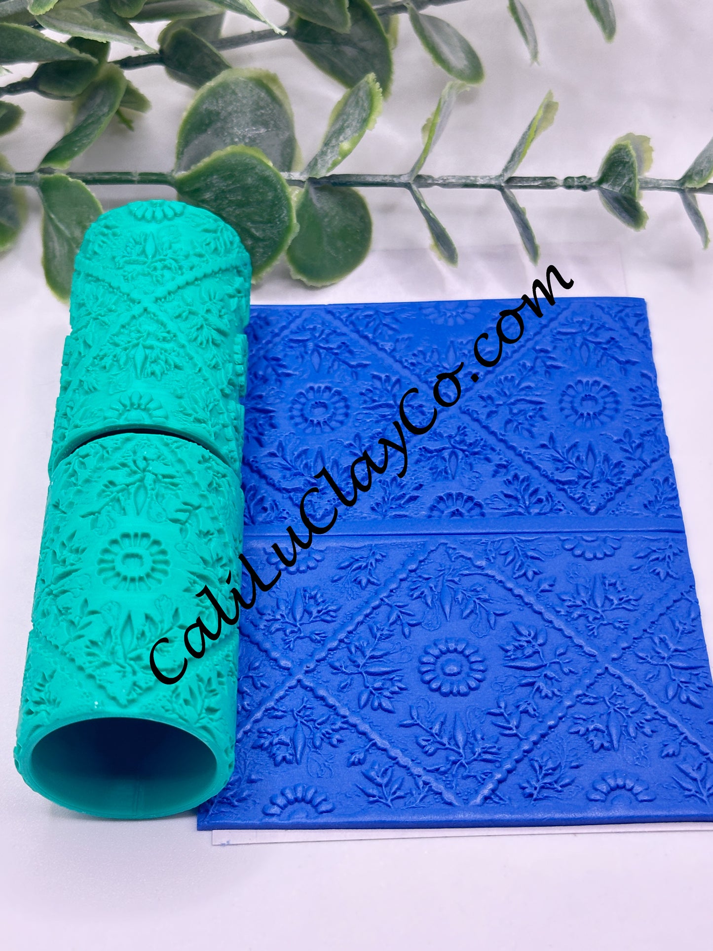 Diamond Floral Border Texture Roller for Polymer Clay/Fondant/Cookie Dough