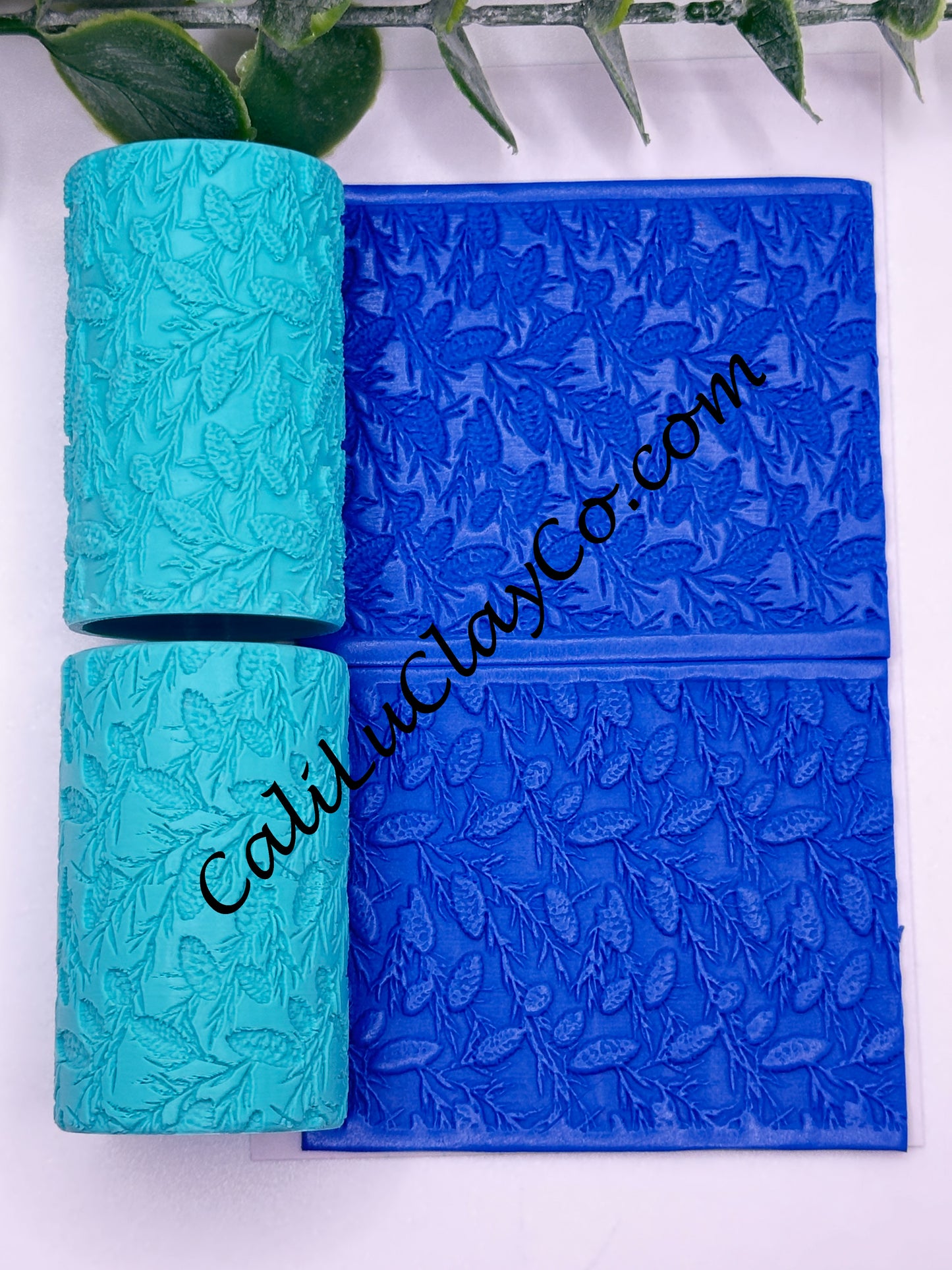 Pinecone Branches Texture Roller for Polymer Clay/Fondant/Cookie Dough