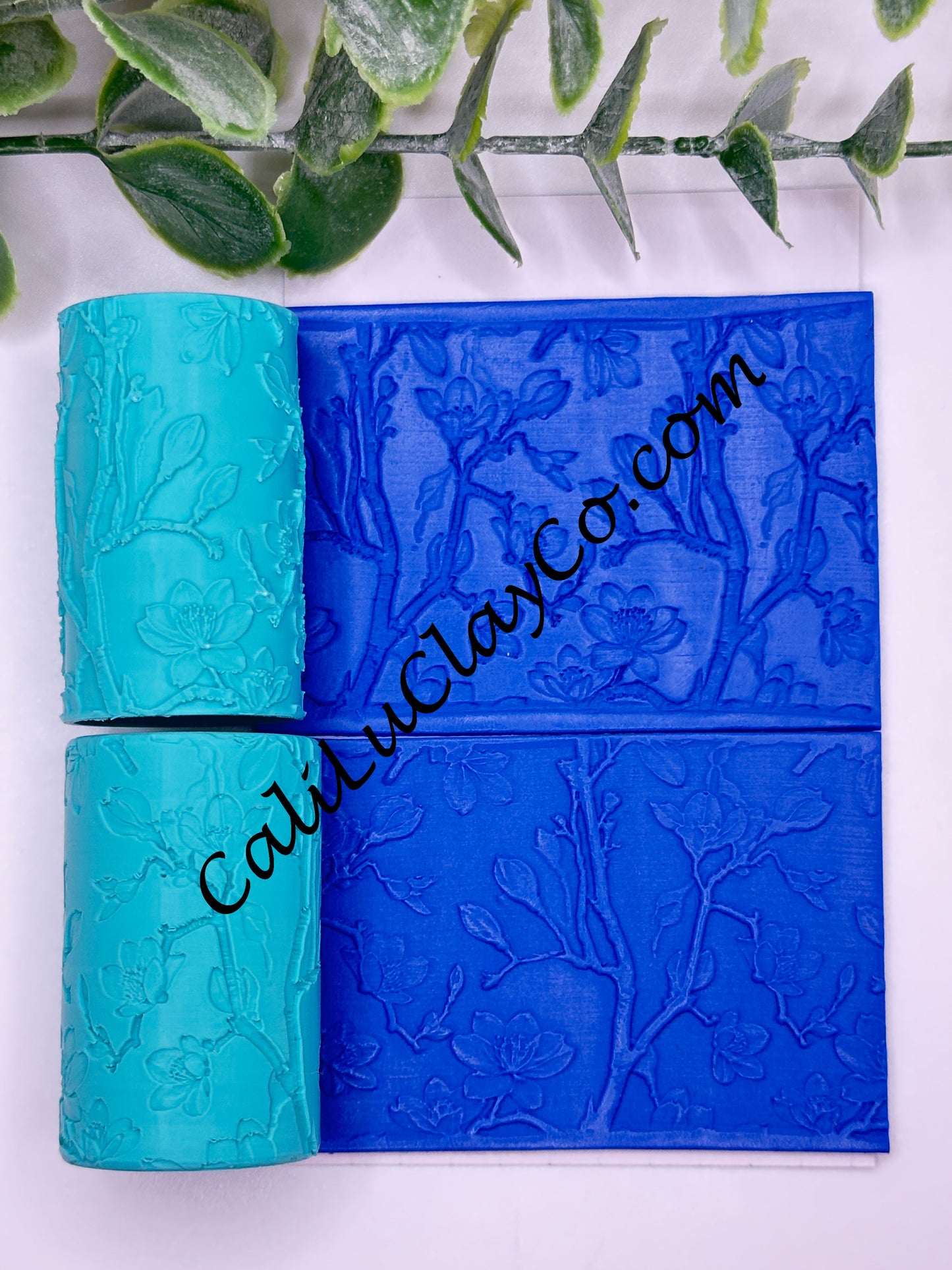 Magnolia Branches Texture Roller for Polymer Clay/Fondant/Cookie Dough