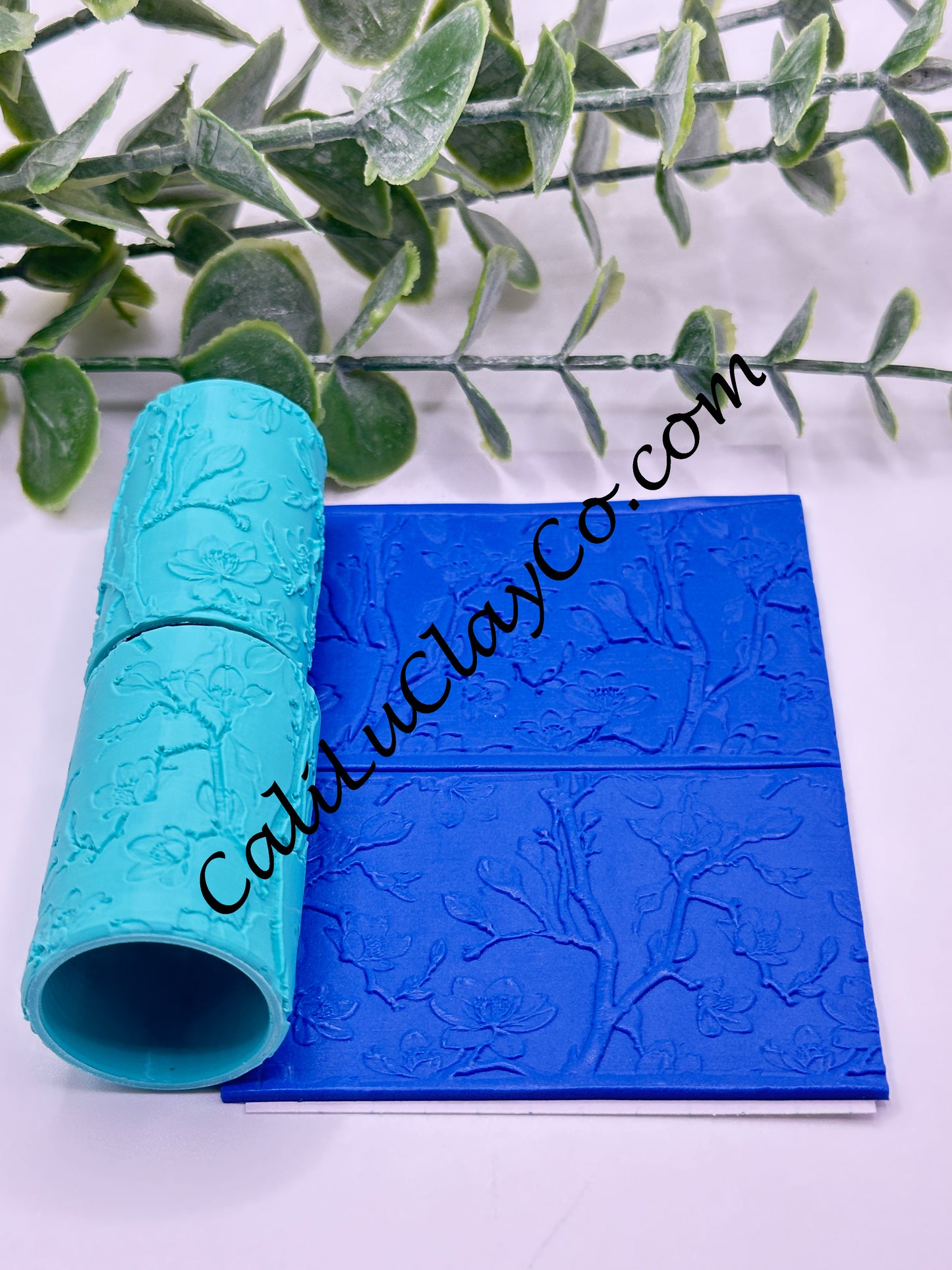 Magnolia Branches Texture Roller for Polymer Clay/Fondant/Cookie Dough