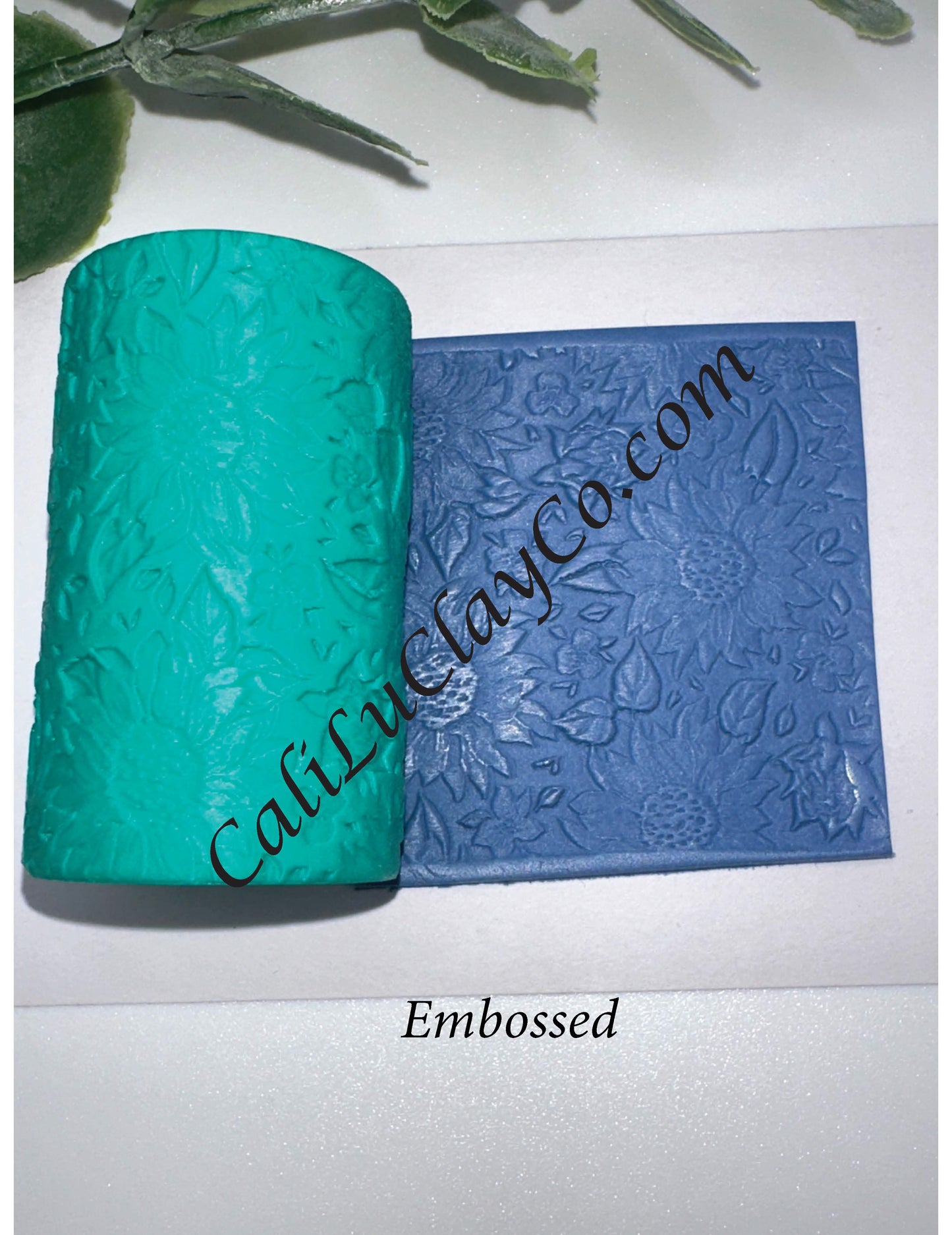 Sunflowers Pattern Polymer Clay / Cookie Dough Texture Roller