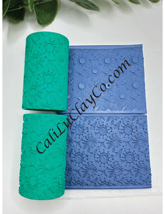 Celestial Winter Polymer Clay / Cookie Dough Texture Roller