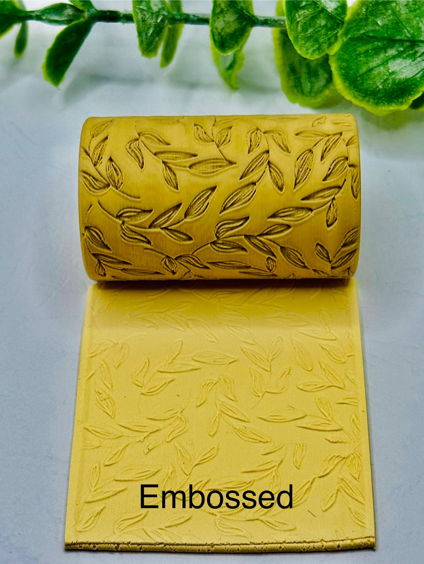 Flowy Leaves Polymer Clay / Cookie Dough Texture Roller
