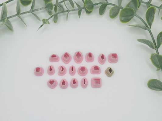 Tiny Basic Cutter Bundle #7 Polymer Clay / Cookie Cutter Set