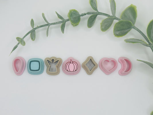 Cutesy Shapes Bundle - Multiple Sizes - #13 Polymer Clay / Cookie Cutter Set