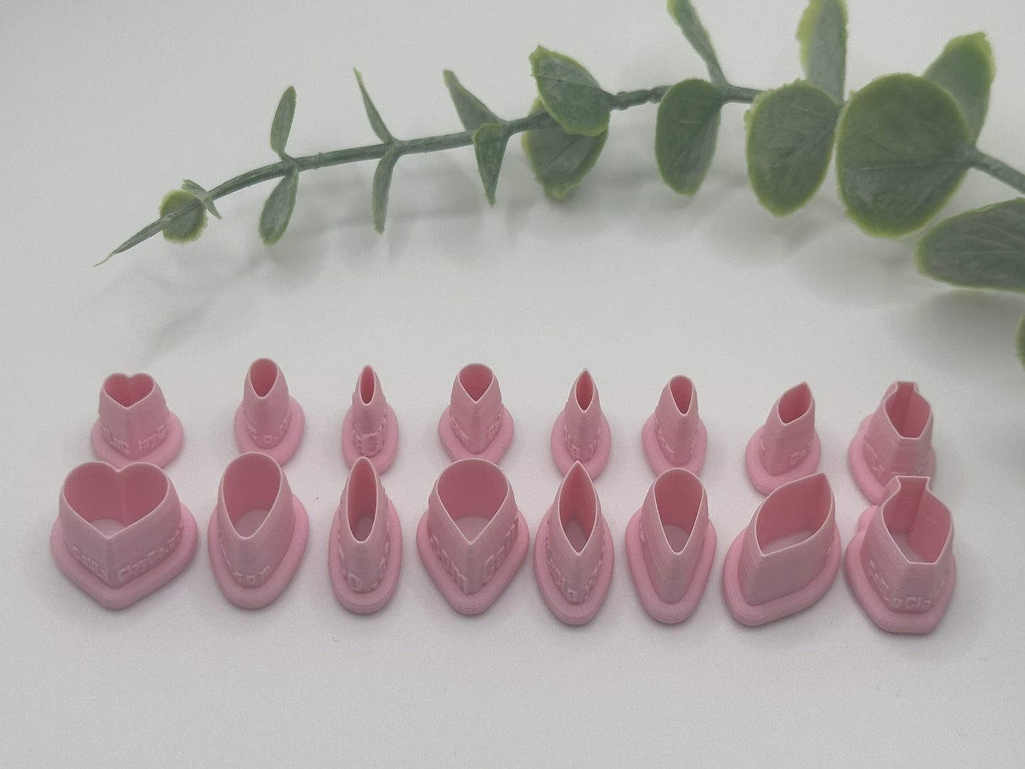 Leaf Studs Cutters Bundle - TINY AND SMALL #14 Polymer Clay / Cookie Cutter Set