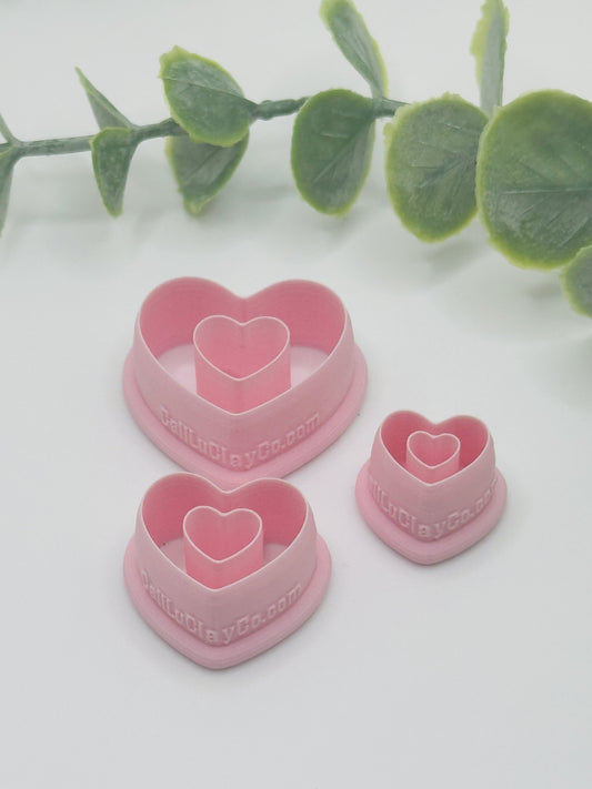 Heart Hoop Cookie Cutter / Polymer Clay Cutter