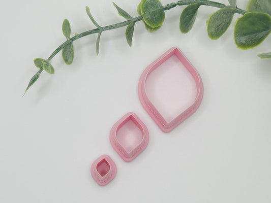 Diamond with Rounded Sides Cookie Cutter / Polymer Clay Cutter