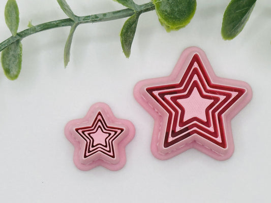 Triple Star Bezel Cookie Cutter / Polymer Clay Cutter