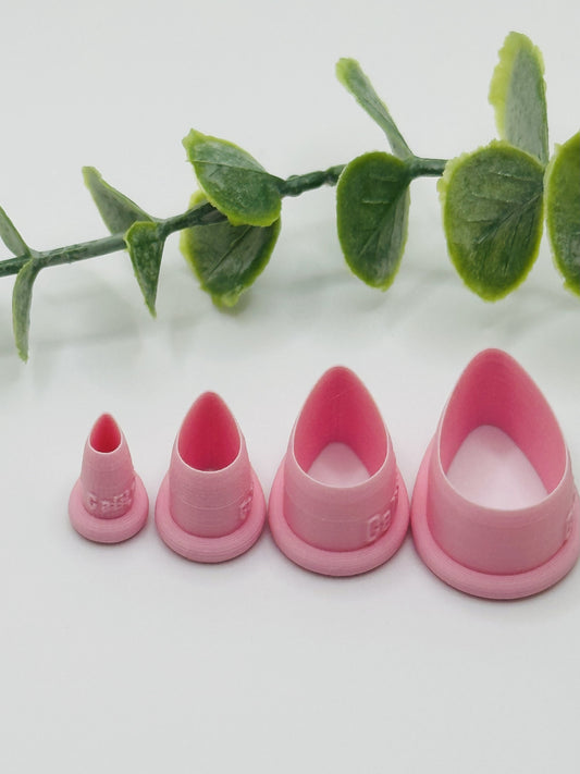 Rounded Teardrop Cookie Cutter / Polymer Clay Cutter
