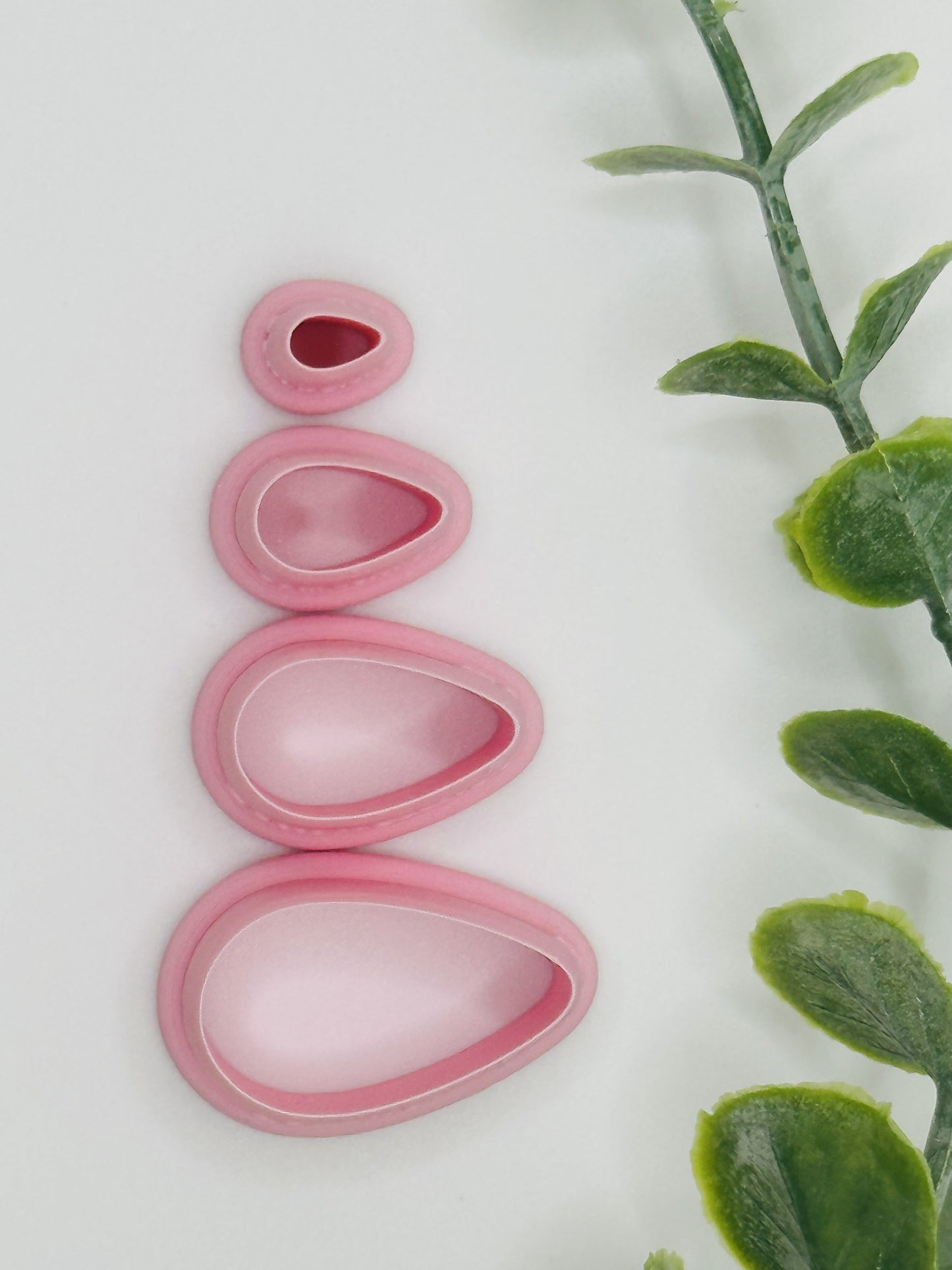 Rounded Teardrop Cookie Cutter / Polymer Clay Cutter