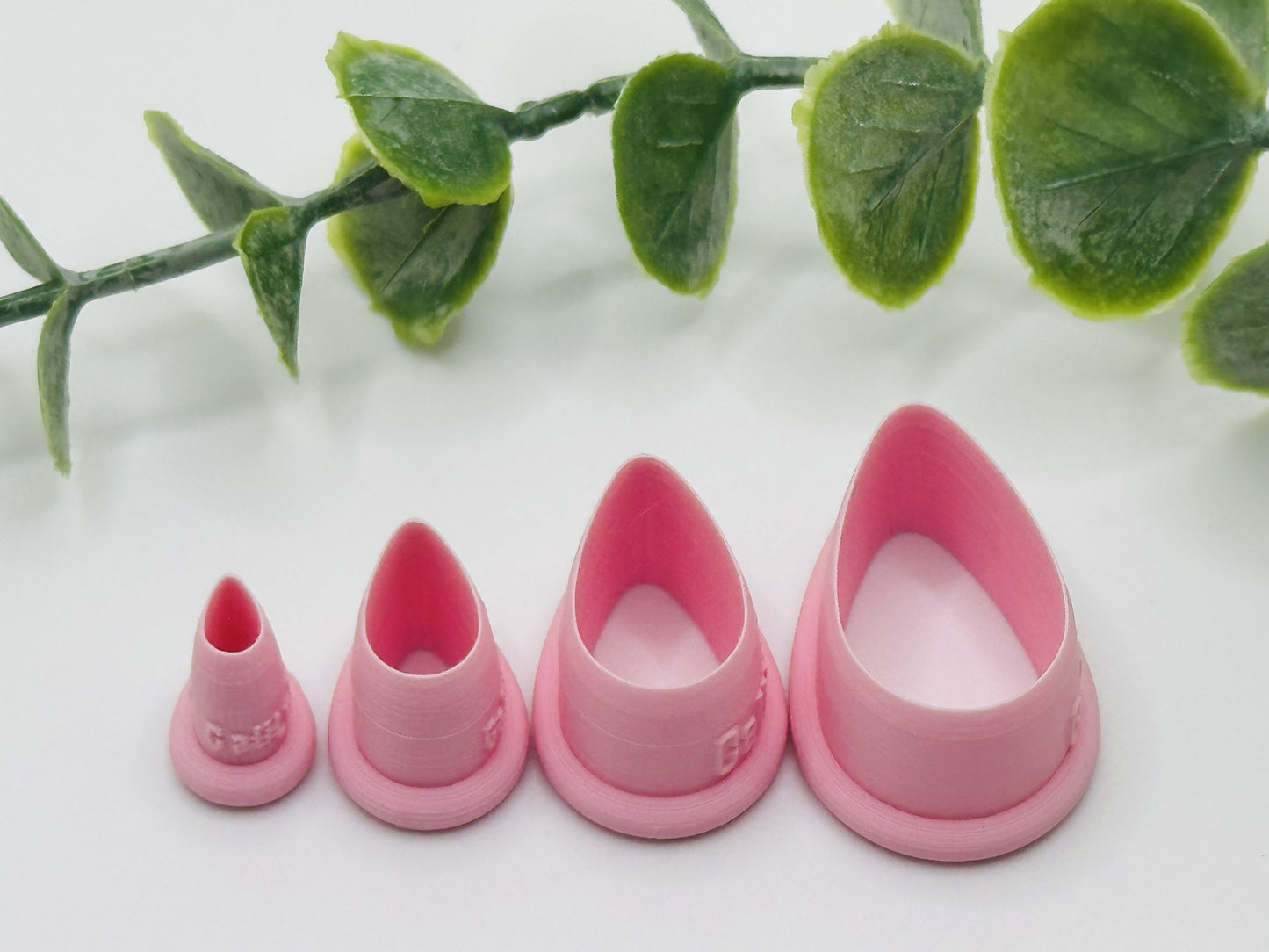 Rounded Teardrop Cookie Cutter / Polymer Clay Cutter