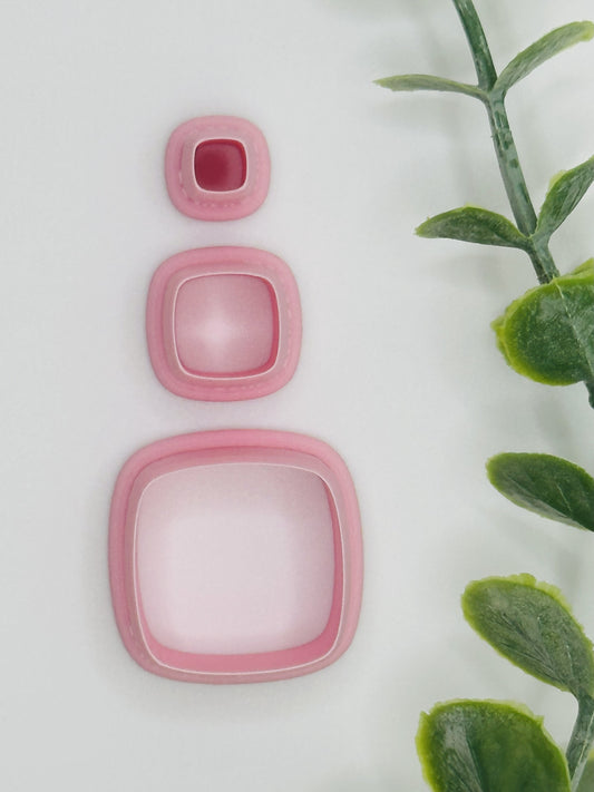 Rounded Square-Diamond #1 Cookie Cutter / Polymer Clay Cutter