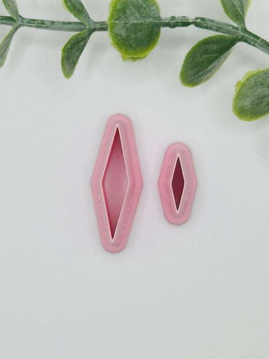 Long Thin Diamond Cookie Cutter / Polymer Clay Cutter